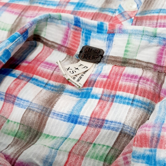 Free People We the Free Tie Front Button Down Shirt - Picture 4 of 15